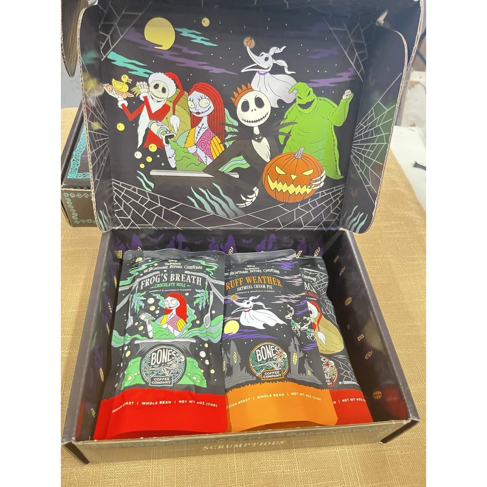 Bones Coffee Disney Nightmare Before Christmas Collector Box 5 Bags Exp 3/2024